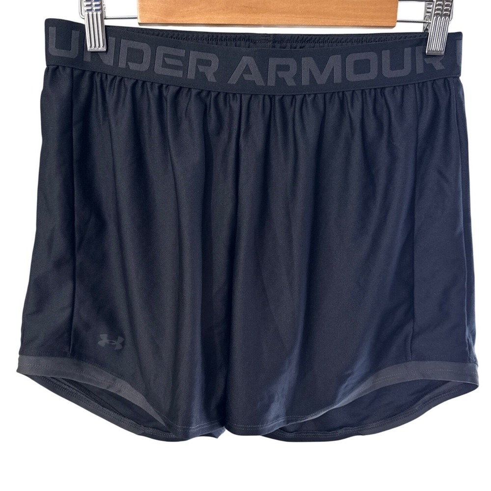 Under Armour Womens Play Up Black Athletic Running Shorts Medium MD Loose Fit